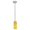 Access Lighting Cylinder, Pendant, Brushed Steel Finish, Amber Glass 28030-1R-BS/AMB - alternate 1